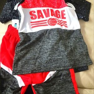 Boys size 4T, 2 outfits. 2 shorts and 2 shirts.